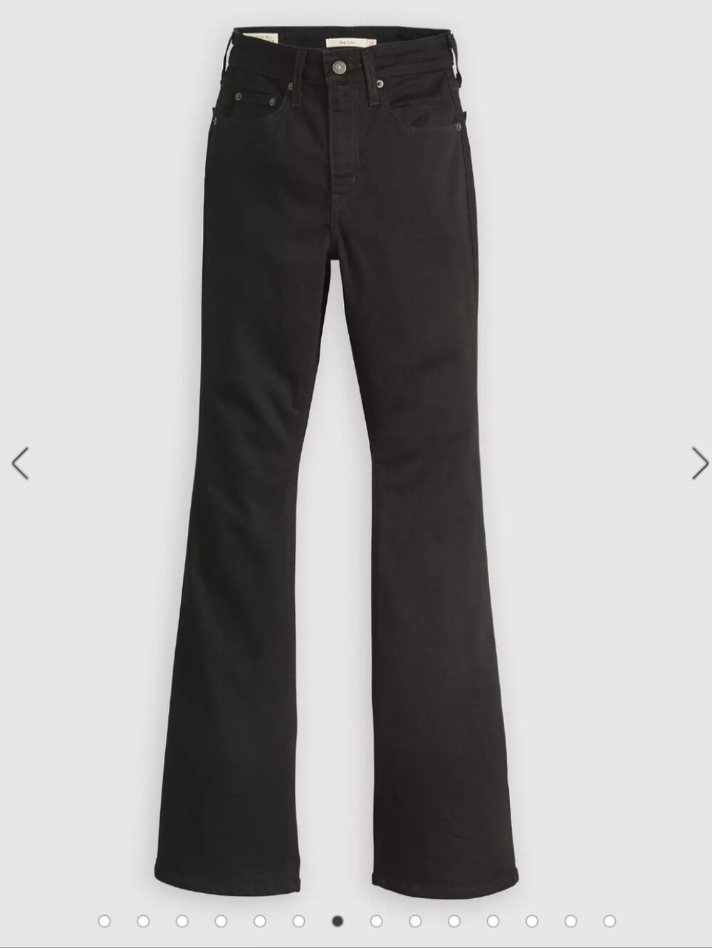 Levi's 726 high-waisted black flared jeans